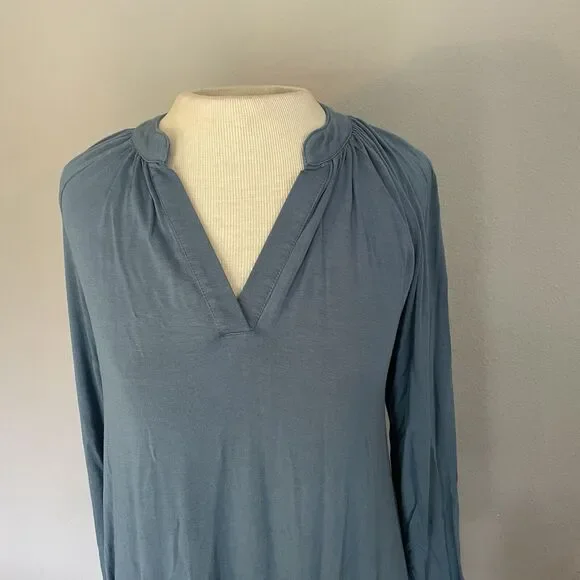 LAKE Pajamas Nightgown XS Oversized Maxi Sleep Blue Soft Comfy Lightweight EUC - Picture 2 of 14